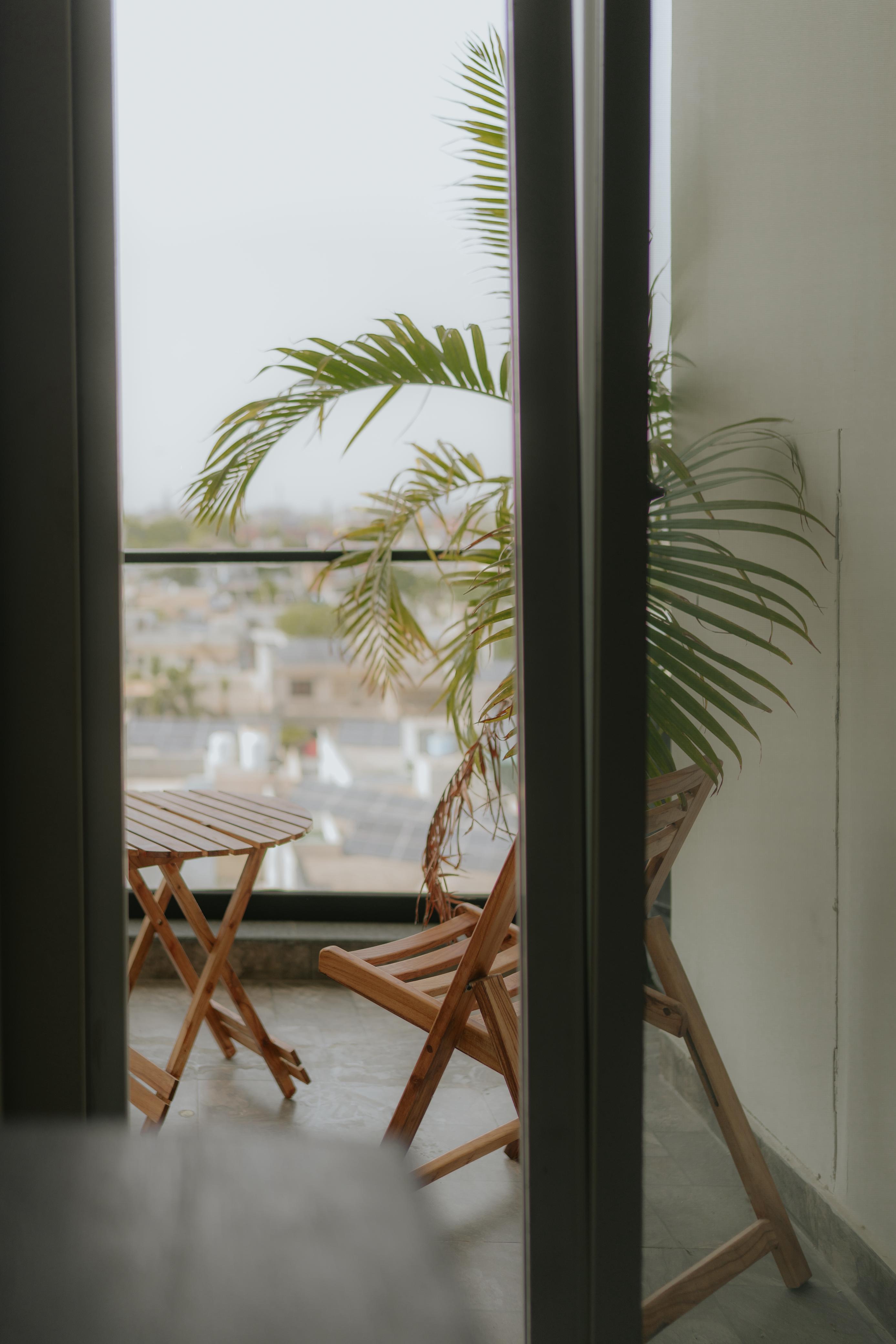 Private balcony area