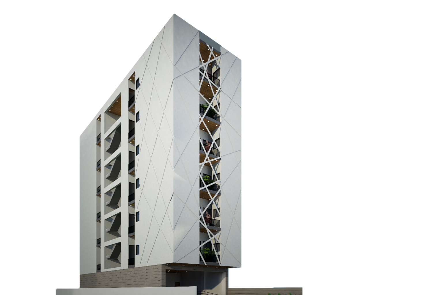 Address 12 exterior at dusk